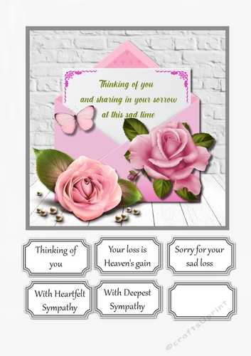 Sympathy Card Topper