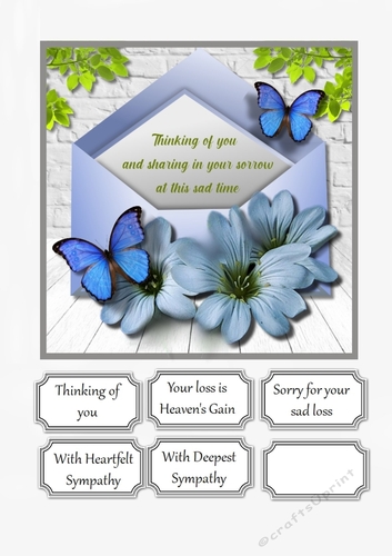 Sympathy Card Topper