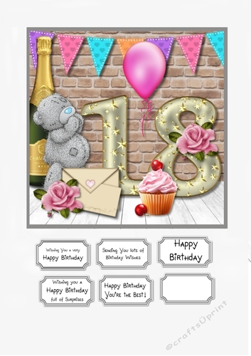 Tatty Teddy 18th Birthday Female