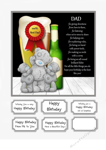 Tatty Teddy Best DAD Birthday