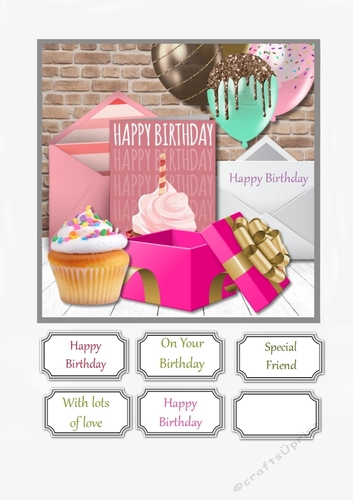 Cards, Gifts and Cupcake card topper