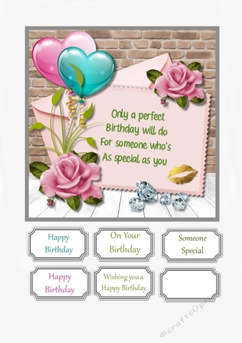 Floral Card Topper