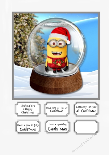 Minion Christmas Snow Globe