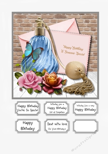 Perfume card topper