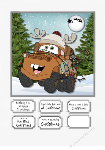 Christmas card topper