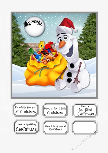 Olaf card topper