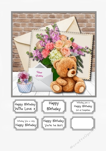 Flowers and Teddy Ladies Birthday