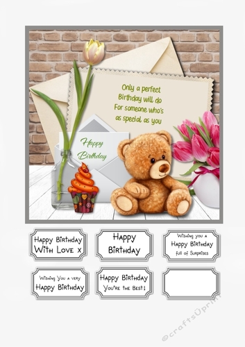 Ladies Birthday Card Topper