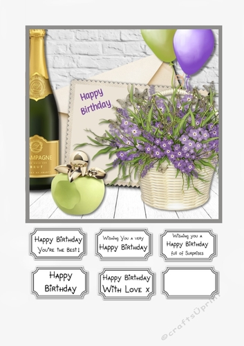Birthday Ladies Card Topper