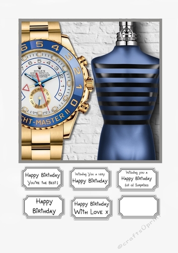Mans Plan Luxury Watch and Aftershave