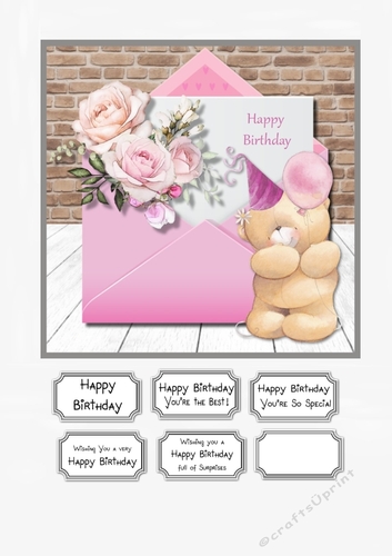Tatty Teddy and Flowers Birthday