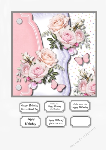 Pastel Pink Floral Birthday