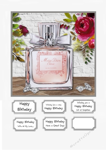 Watercolour perfume and flowers