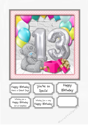 Tatty Teddy 13 Teenage Birthday