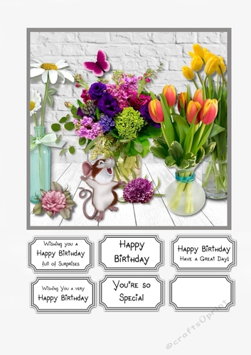 Floral Card Topper