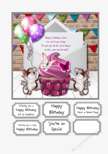 Cupcake and mice Birthday