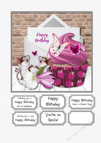Cupcake and Mice Birthday