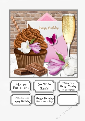Cupcake and Champagne Birthday