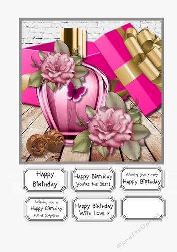 Perfume, Gift Box, Flowers and Chocolates