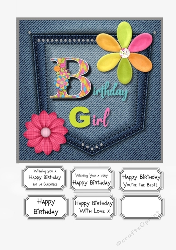 Birthday Girl Denim Pocket