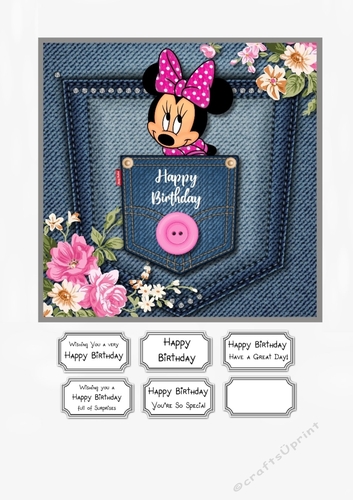 Denim Pocket Minnie Mouse