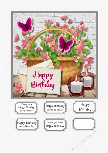Flowers and Candles Birthday
