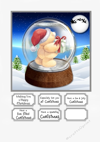 Snow Globe Tatty Teddy Christmas