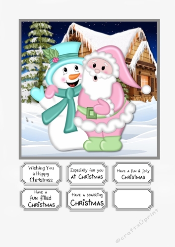 Christmas Santa and Snowman