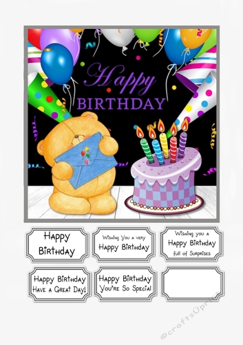 Forever Friends Birthday Black Background