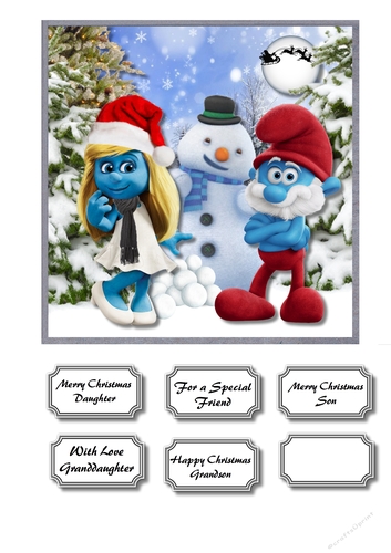 Smurf and Smurfette Christmas