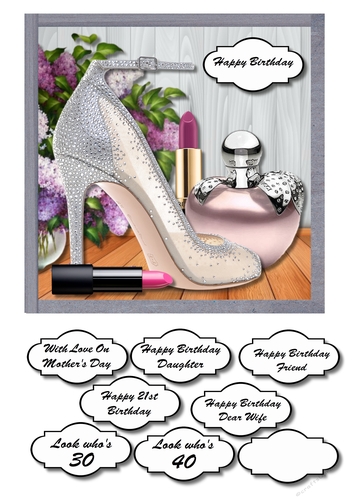 Silver and lilac Shoe Box