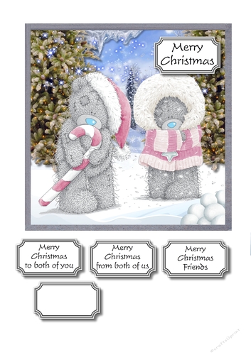 Christmas Tatty teddy couple