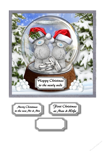 Tatty teddy Christmas Newly Weds/First Christmas as Mr and Mrs