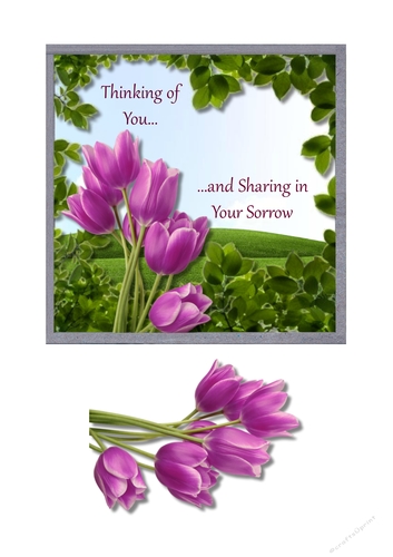 Thinking of you... and sharing in your sorrow