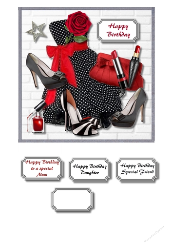Black, white and red dress and accessories