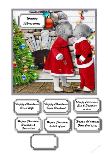 Christmas kissing by the fire