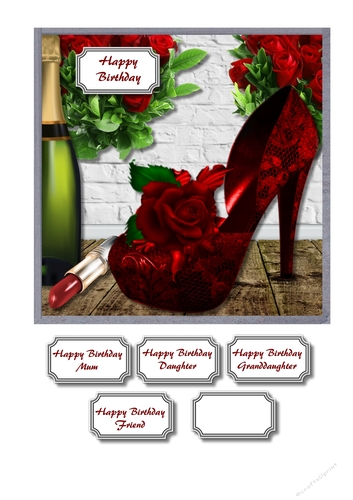 Red lace and roses