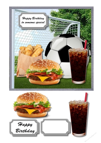 Football, net and fast food