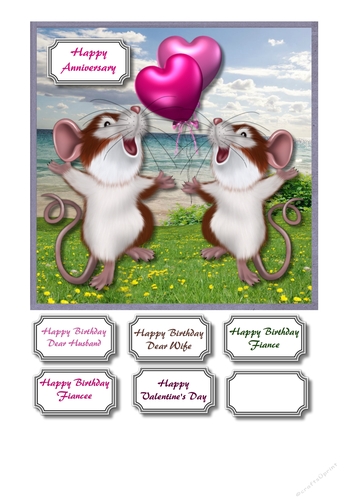 Mice anniversary, valentine or partner birthday