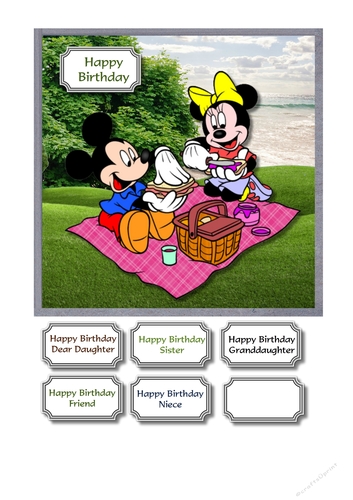 Mickey and Minnie picnic