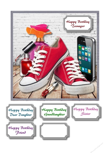 Teenager themed card