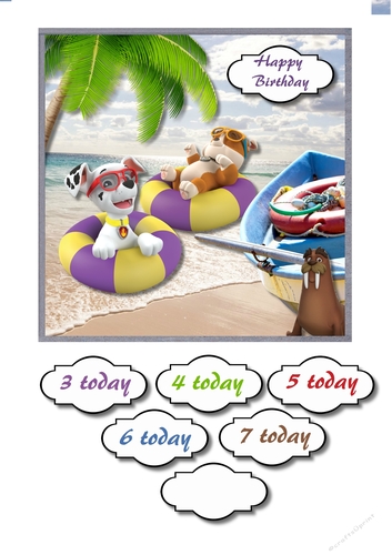 Paw patrol on the beach