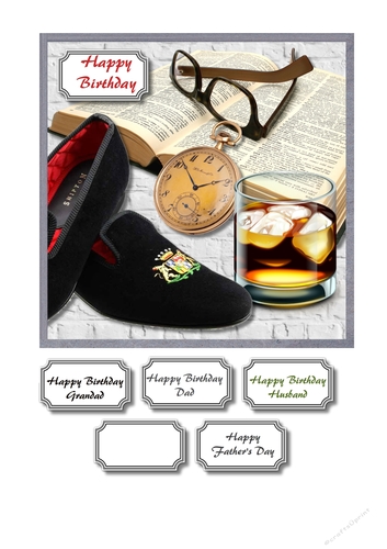 Grandad, Dad or Fathers day card topper