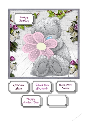 Tatty teddy multi occasion card front