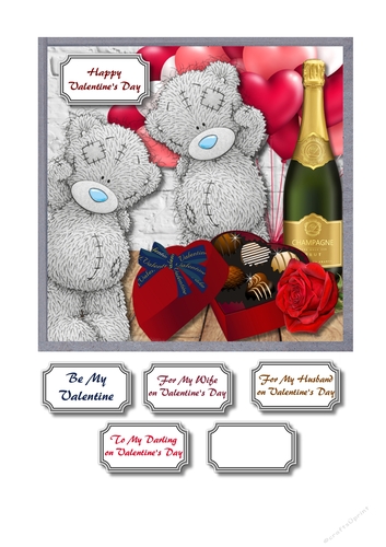 Tatty teddy valentines card front