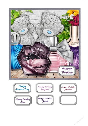 Tatty teddy with perfumes for birthday or mothers day