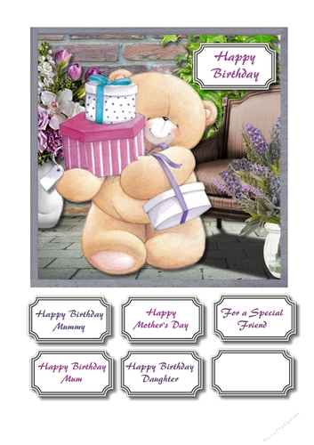Forever friends card topper for birthday or mothers day