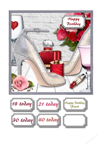 Beautiful milestone card for the ladies