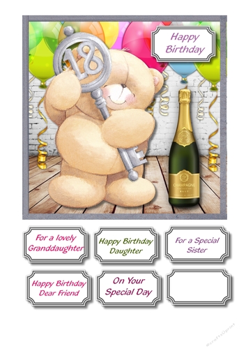 Forever friends bear with 18th key