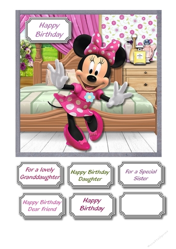 Minnie Mouse in her gorgeous bedroom